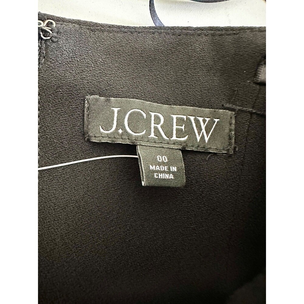 J Crew Strapless BLACK Drapey Crepe Bustier Top Blouse‎ Size 00 - Picture 6 of 11